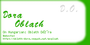 dora oblath business card